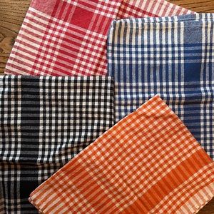 Gingham dish towels - set of 6